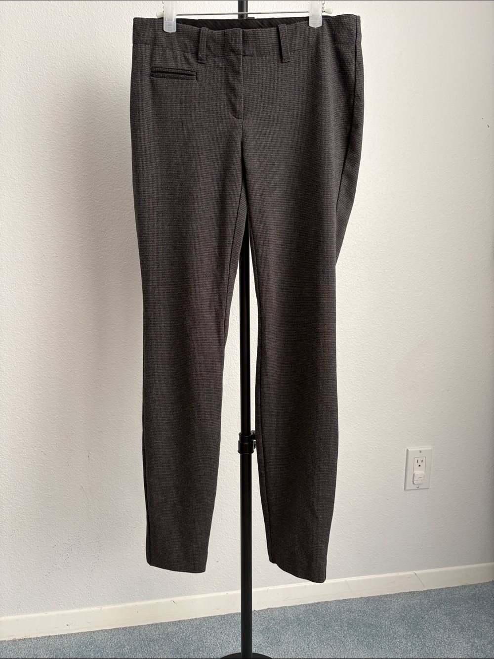 Dalia Collection Women's Slim Straight Trousers - Charcoal Gray 2